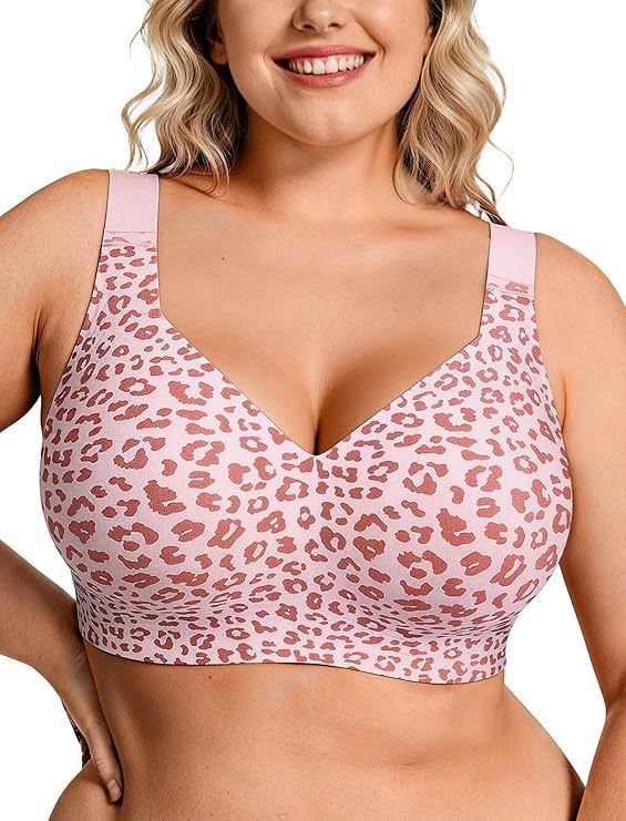 Underwire Bra Padded - บราไร้สายสำหรับสาวพลัสไซส์ บราเจลลี่แบบไร้ตะเข็บ รองรับเต้าเต็มรูปแบบ ไม่มีโครงเสริม ยกกระชับทรง ใส่สบายสำหรับทุกวัน