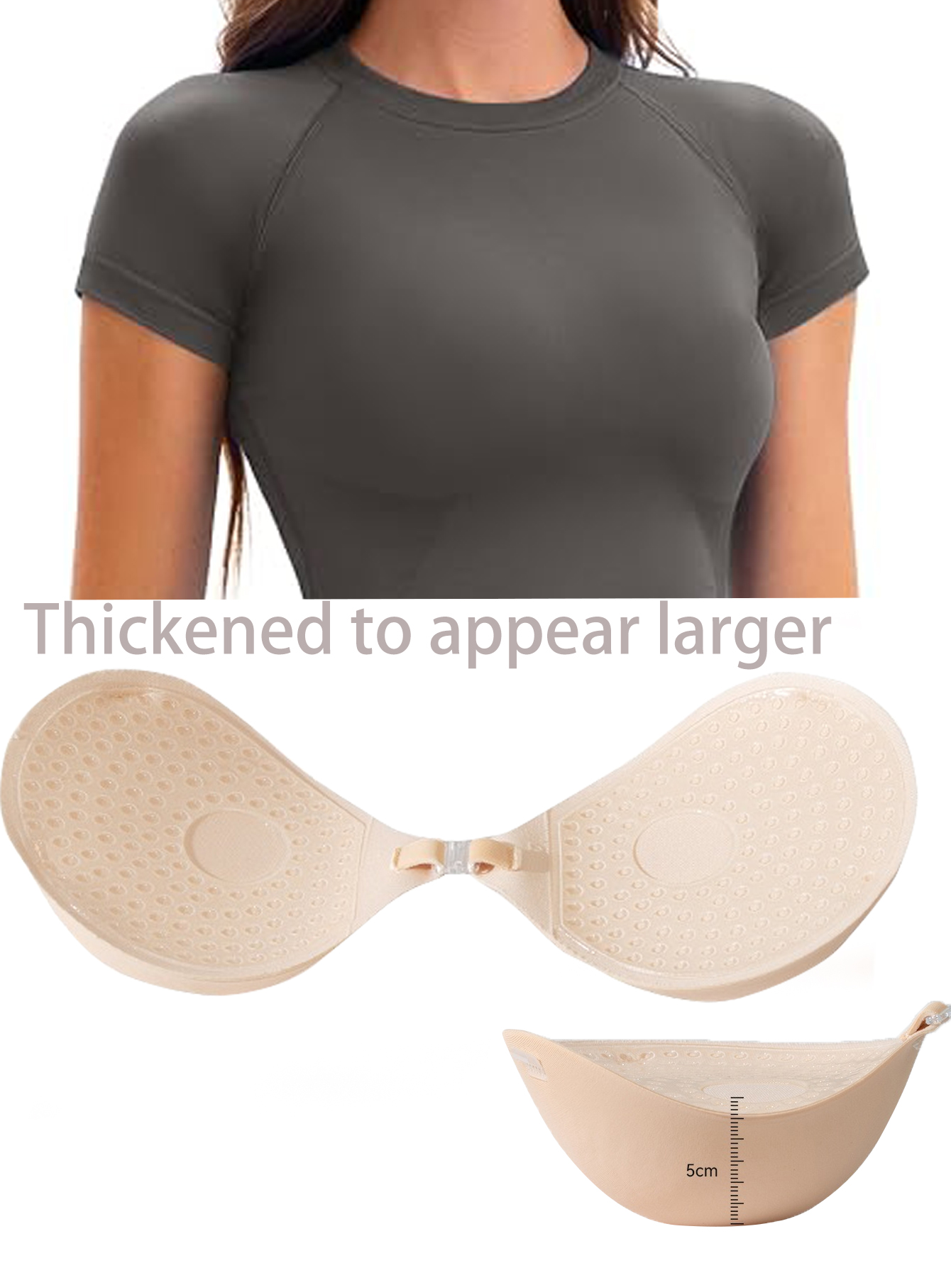 สติกเกอร์ปิดหน้าอกแบบหนา 5 ซม. - Push Up Bra Silicone บทวิจารณ์และราคา