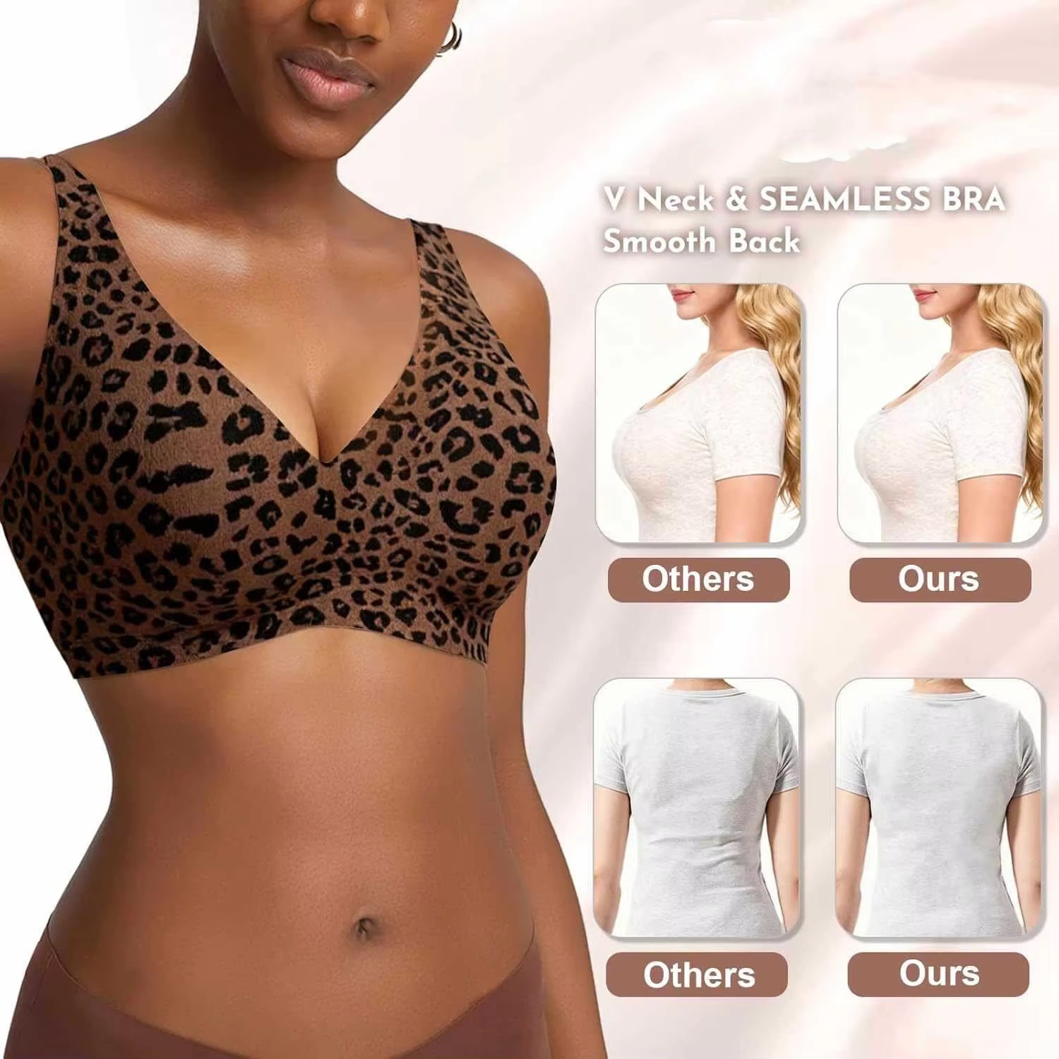 ชุดชั้นในบราพิมพ์ลายเสือดาวแบบ - Plunge Bra Push Up บทวิจารณ์และราคา