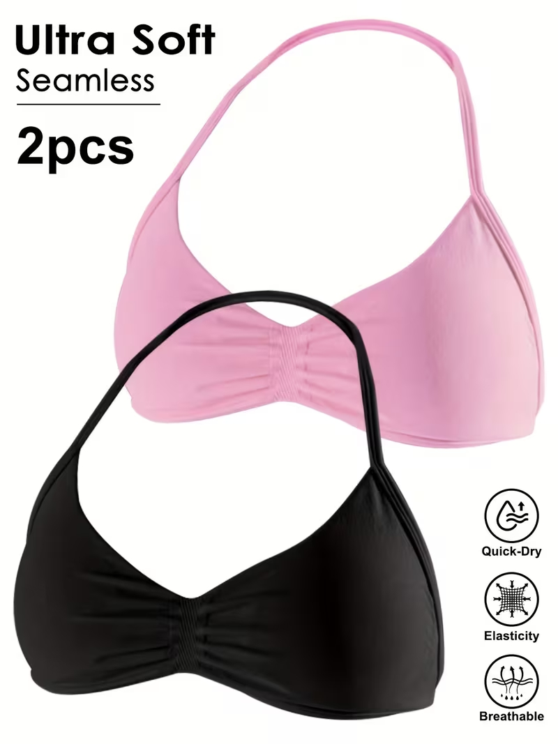 เสื้อครอปออกกำลังกายแบบไร้ตะเข - Underwire Bra Padded บทวิจารณ์และราคา