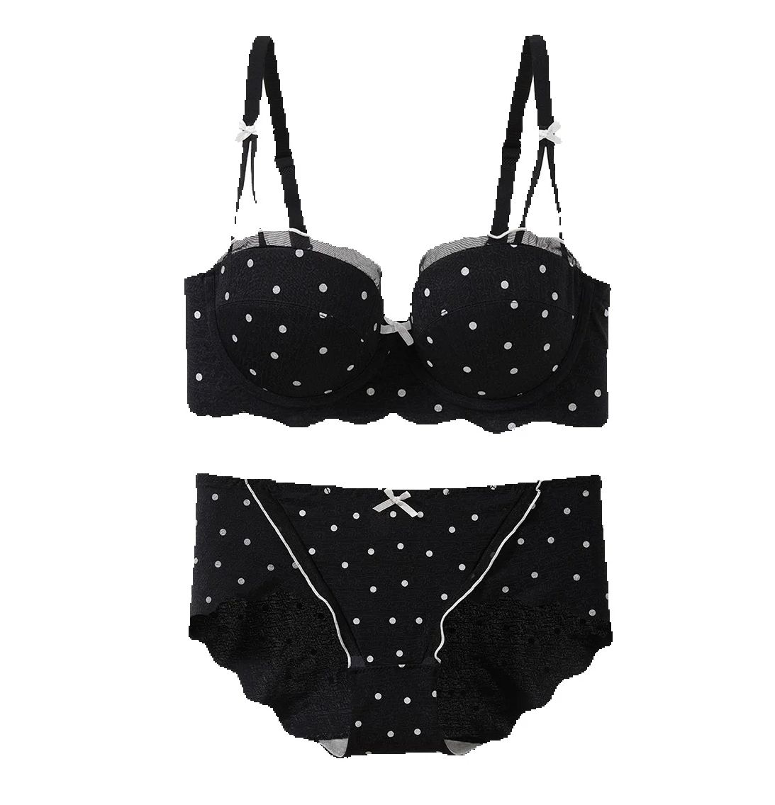 ชุดชั้นในลูกไม้ลายจุดแบบสองชิ้ - Cotton Bra Everyday บทวิจารณ์และราคา